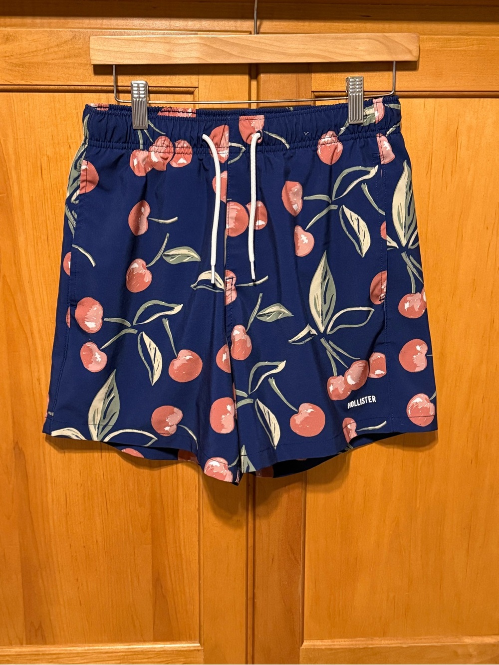 Hollister Navy Cherry-Print Women's Bermuda Shorts